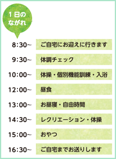 デイ和や家タイムスケジュール